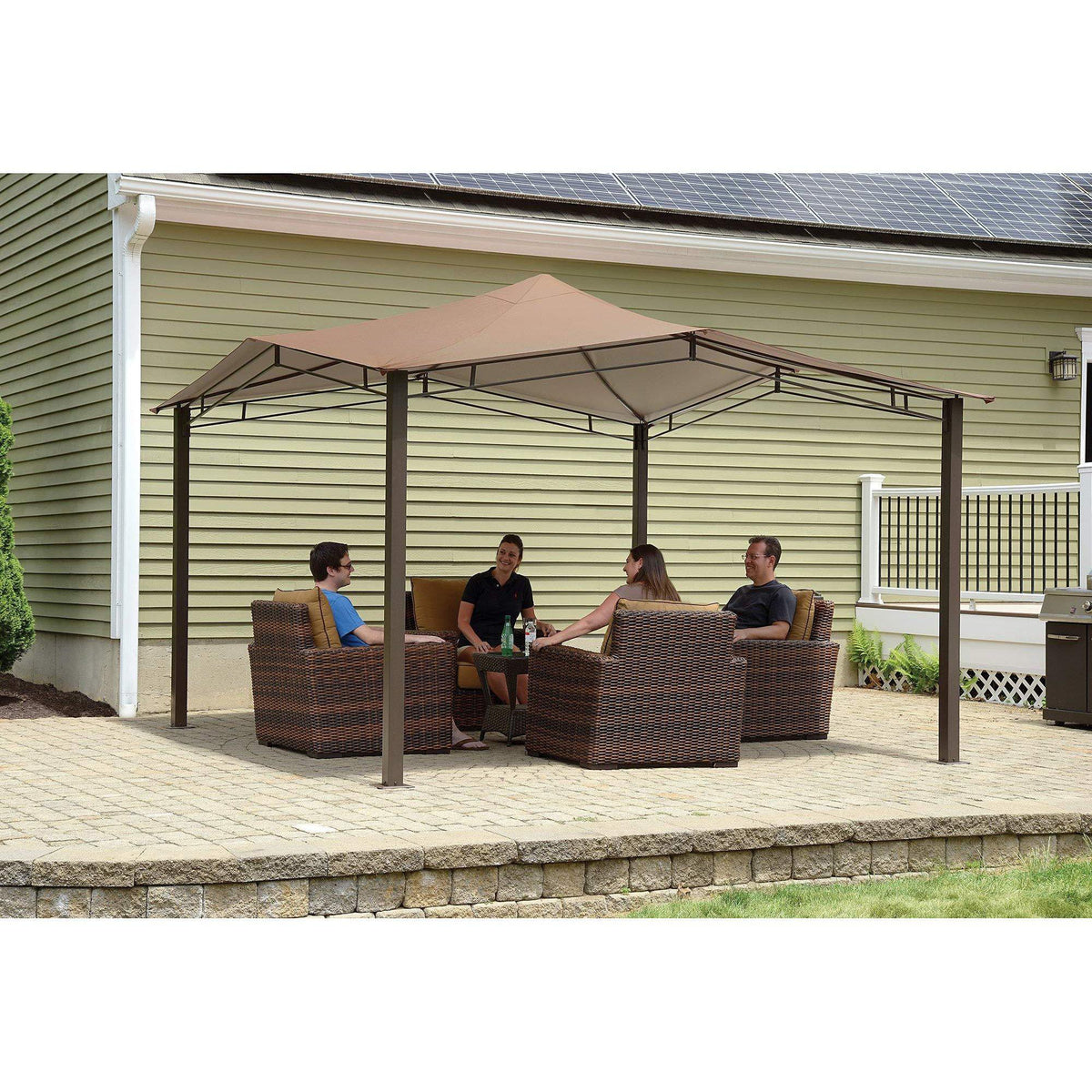 ShelterLogic Canopy Series Sequoia 12 x 12-Foot Easy Assembly Seasonal Shade UV Protection Outdoor Gazebo, 12 x 12 x 9'