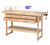 Windsor Style 60" Hardwood Workbench 4 Drawers Working Surface Tool Storage Vice