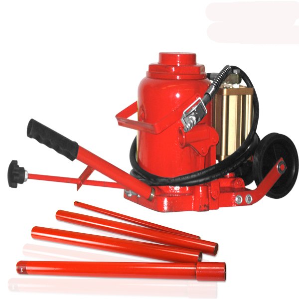 50 Ton Heavy Duty Air/ Manual All Purpose Bottle Jack with Wheels