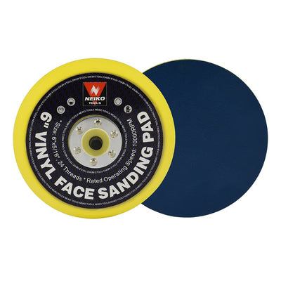 Vinyl Face Sanding & Polishing Pad, 6" | Orbital & Dual Action Sanders | 5/16", 24 Thread