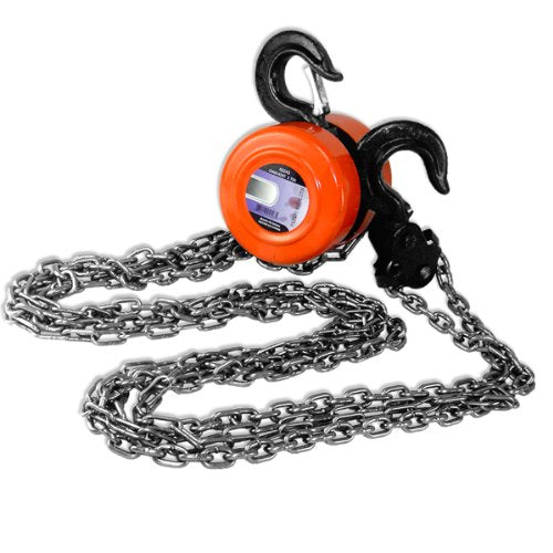 1 Ton Shop Grade Heavy Duty Chain Hoist 2000LBS Lift Puller Block Winch