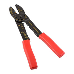 8-Inch Crimping Tool With Wire Stripper & Cutter - Hand Tool For Cables, Bolts