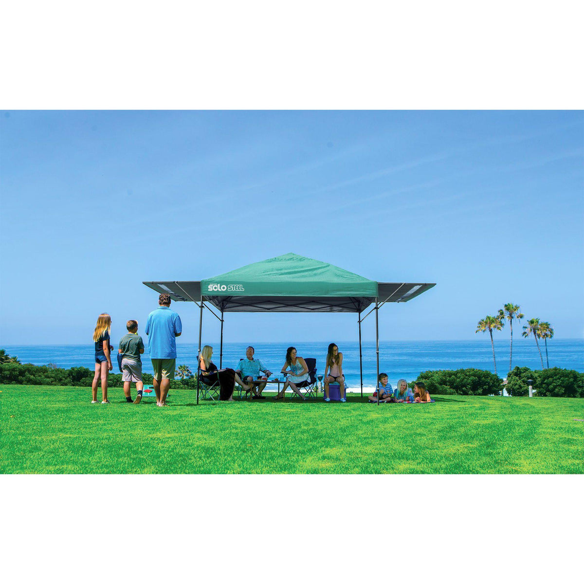 Quik Shade Solo Steel 10 x 17 ft. Straight Leg Canopy, Turquoise