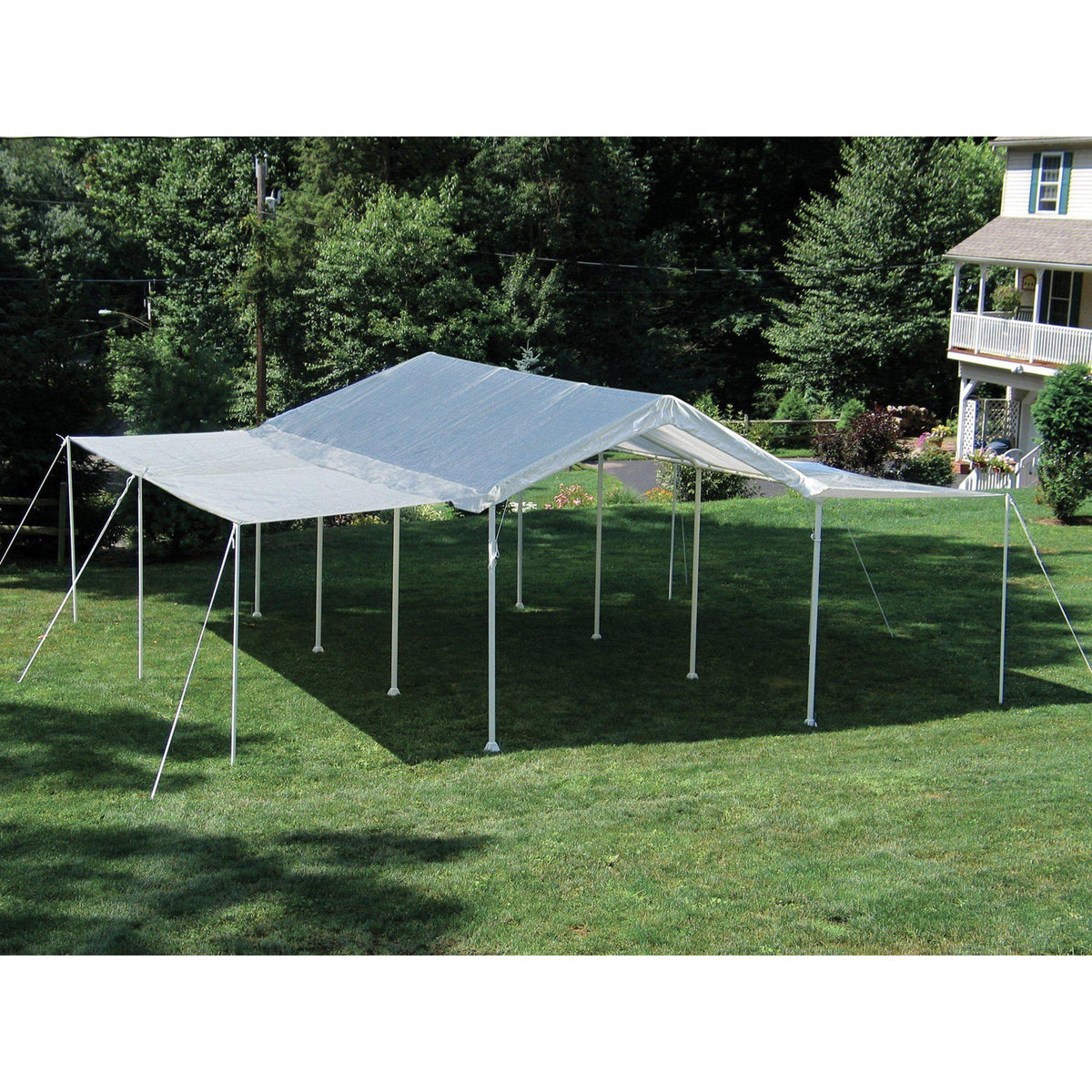 ShelterLogic MaxAP 2-in-1 Canopy with Extension Kit, White, 10 x 20 ft.