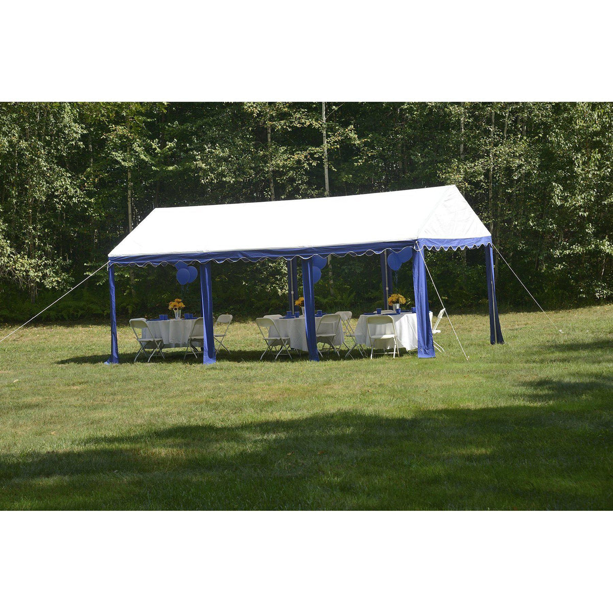 ShelterLogic Party Tent, Blue/White, 10 x 20 ft.