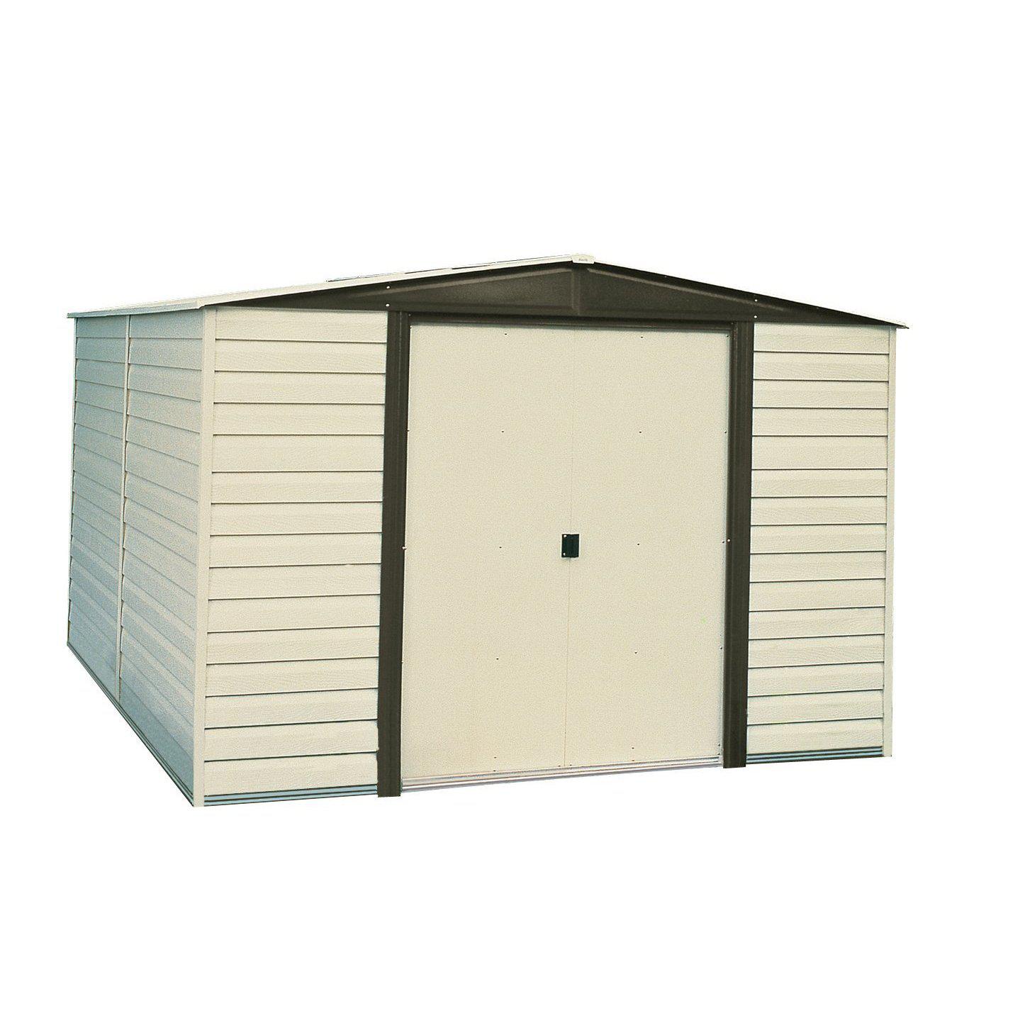 Arrow VD1012-D1 Vinyl Coated Dallas 10-Feet by 12-Feet Steel Storage Shed
