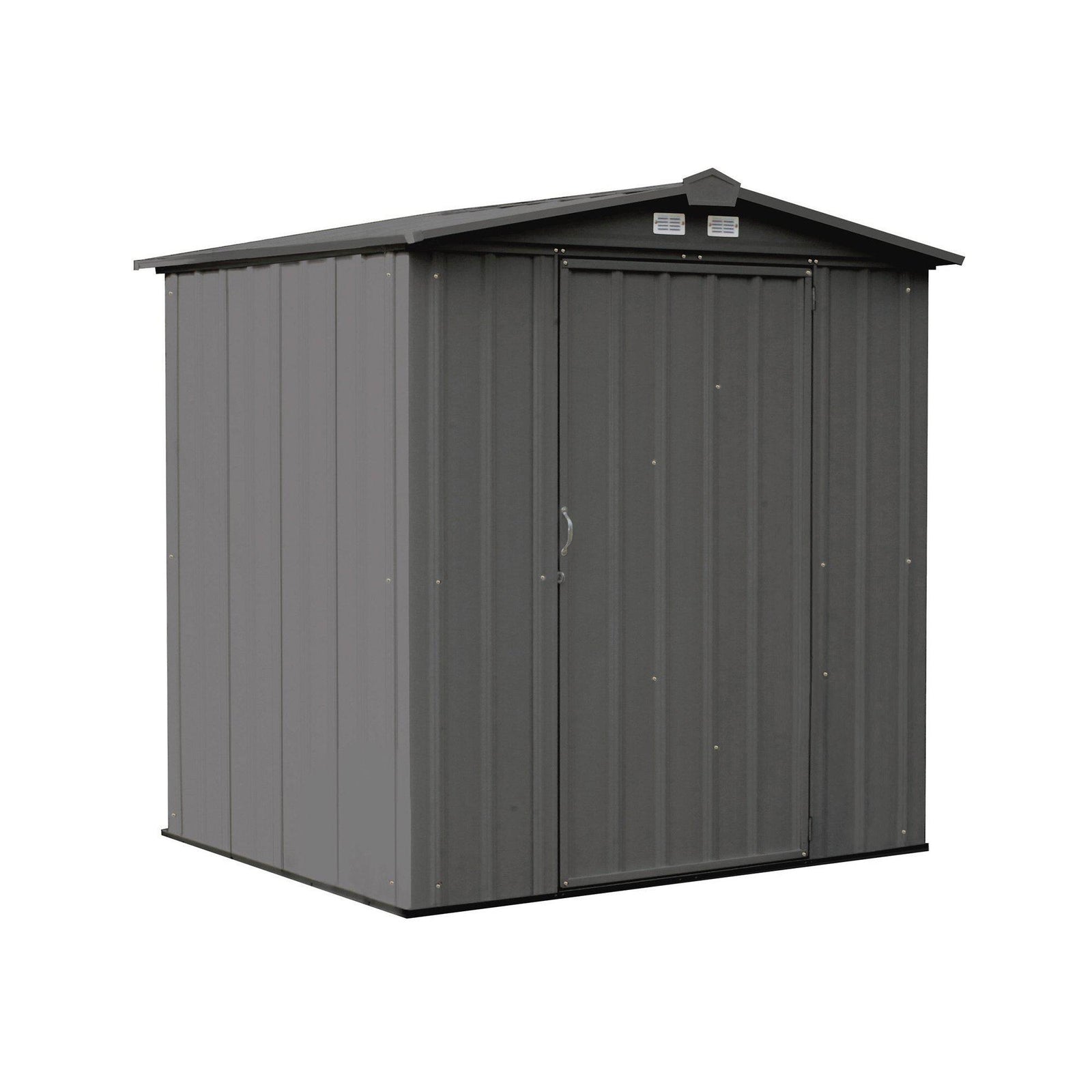 Arrow EZEE Shed Low Gable Steel Storage Shed, Charcoal, 6 x 5 ft.