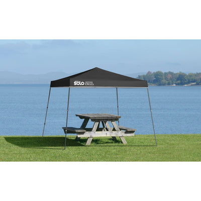 Quik Shade Solo Steel 11 x 11 ft. Slant Leg Canopy, Black