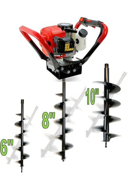 52CC GAS POST HOLE DIGGER With 3 bits 6,8,10