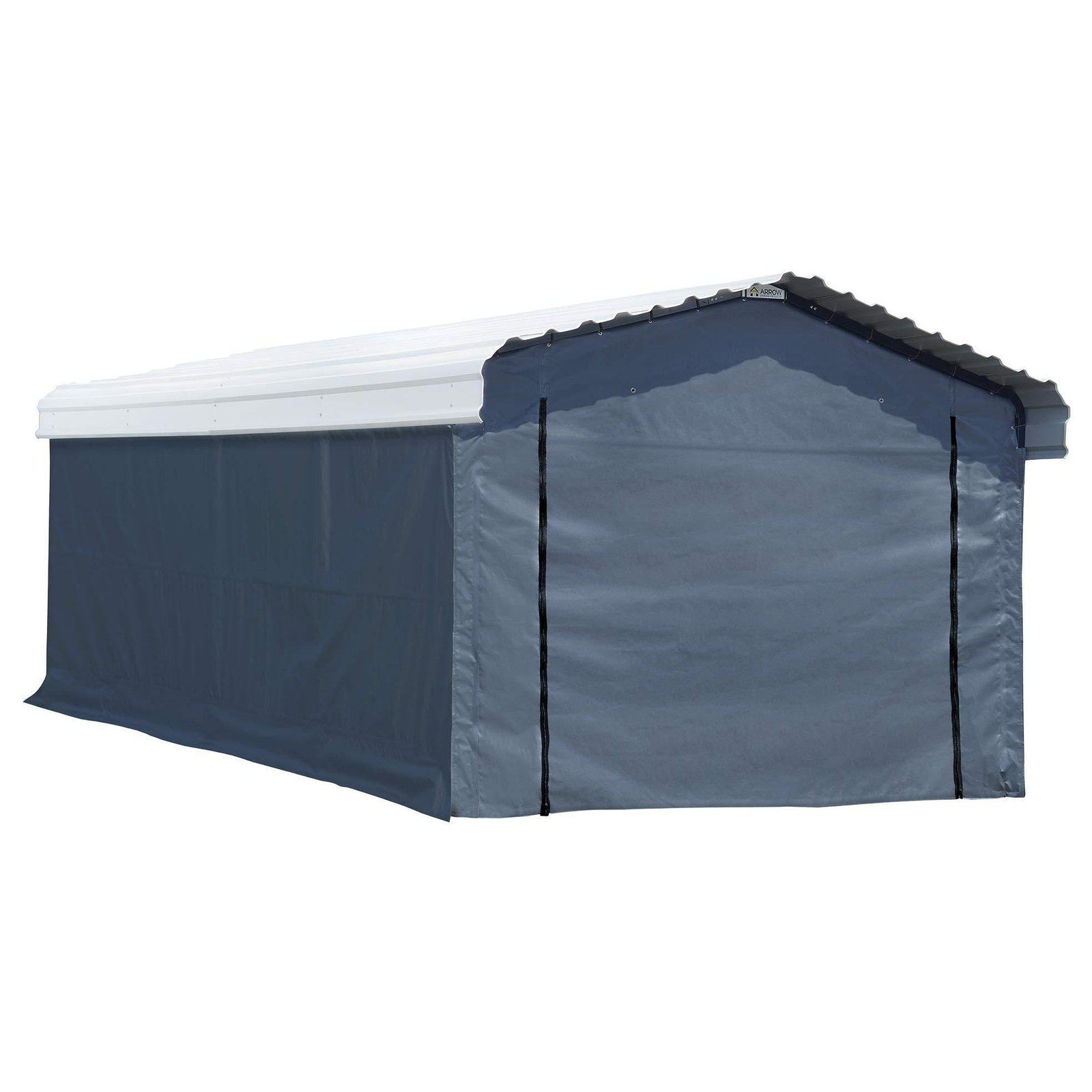 Arrow Fabric Enclosure Kit with UV Treated Cover for 12 x 20-Feet Carports, 12' x 20'