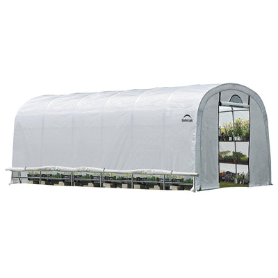 ShelterLogic GrowIT Heavy Duty Walk-Thru Round Greenhouse, 12 x 24 x 8 ft.