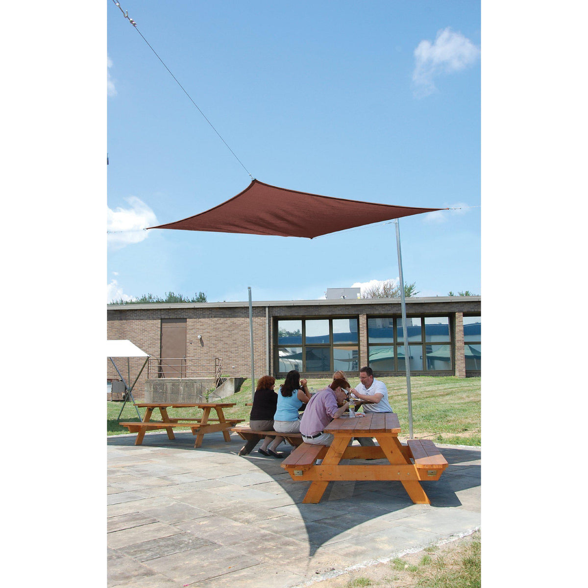 ShelterLogic 25673 230 GSM Square Shade Sail, 16-Feet, Terracotta