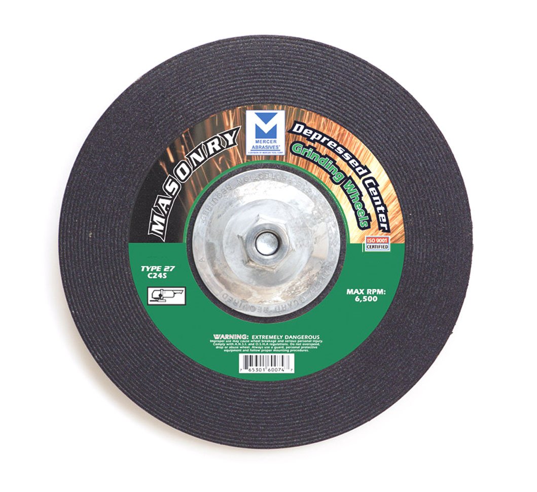 Mercer Abrasives 621030-25 Type 27 Depressed Ctr Grinding Wheels 4x4x5/8" 25Pack