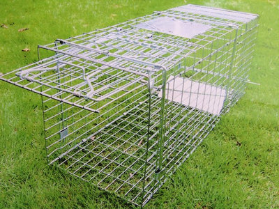 Humane Live Animal Trap 32"x11"x13" Large Steel Cage Spring Loaded Animal Racoon, Squirrel, Rodents, Possums