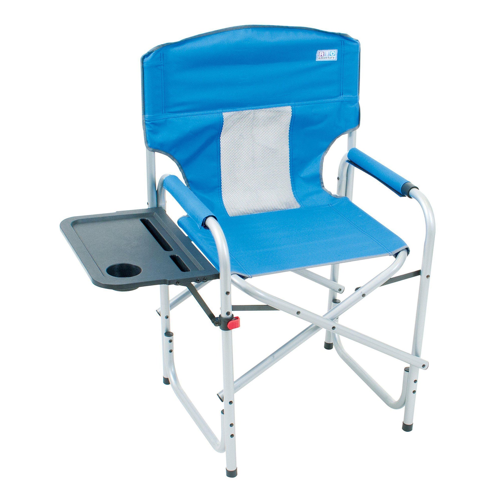 RIO Gear Outdoor Director's Folding Chair with Side Table for Camping