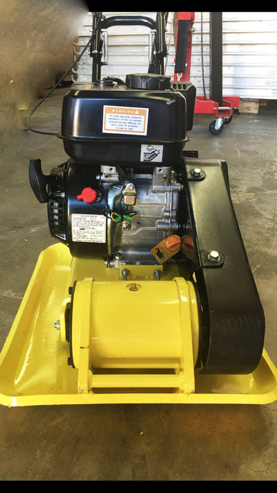 7.0 Hp Gasoline Plate Compactor Walk Behind Tamper Heavy Duty 4 Stroke Vibrate with Water Tank