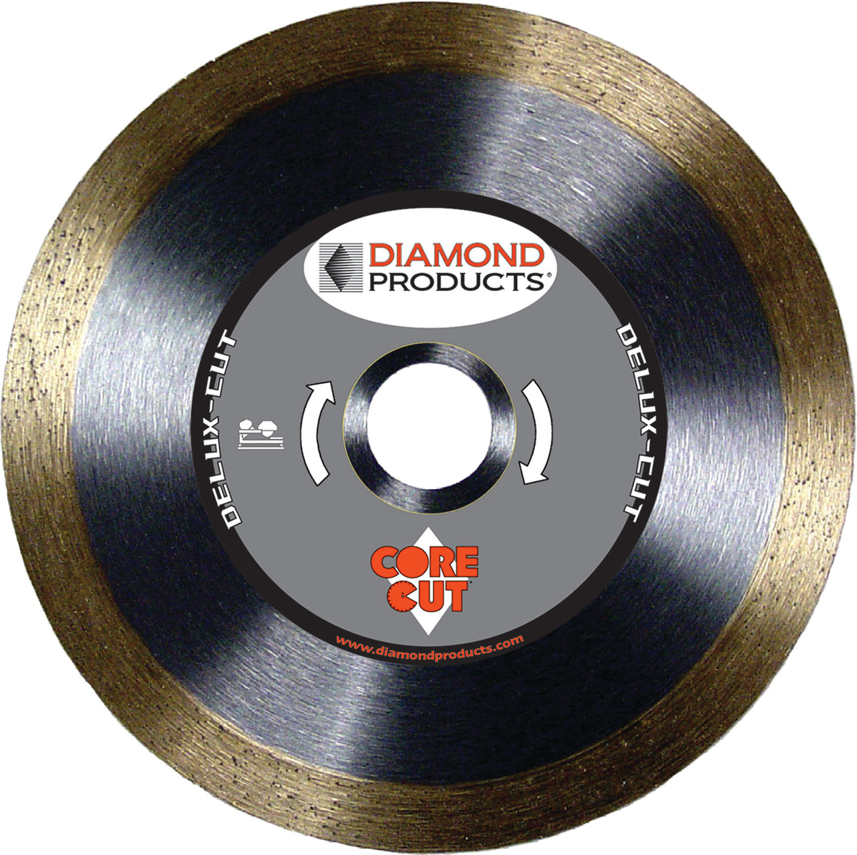 7" x .060 x <> 7/8" Delux-Cut Tile Blade with diamond arbor and 7/8" (removable) bushing