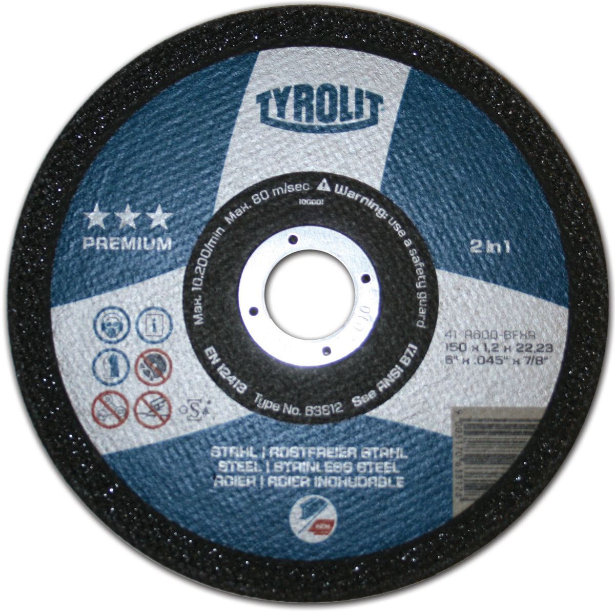 25PC 4-1/2" x .040 x 7/8" Tyrolit Abrasives BASIC Super-Thin Cut-Off Wheel
