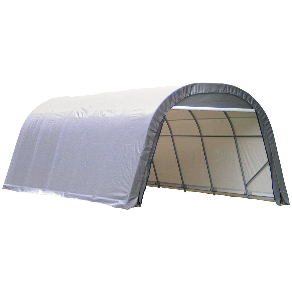 ShelterLogic 76632 Grey 12'x28'x8' Round Style Shelter