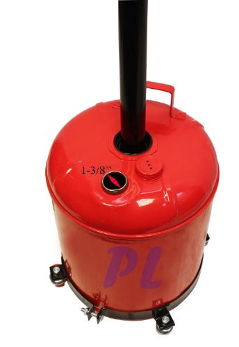 Portable 5 Gallon Telescopic Oil Drain Dolly Oil Lift Drain Tank 67'' Lift Cap.