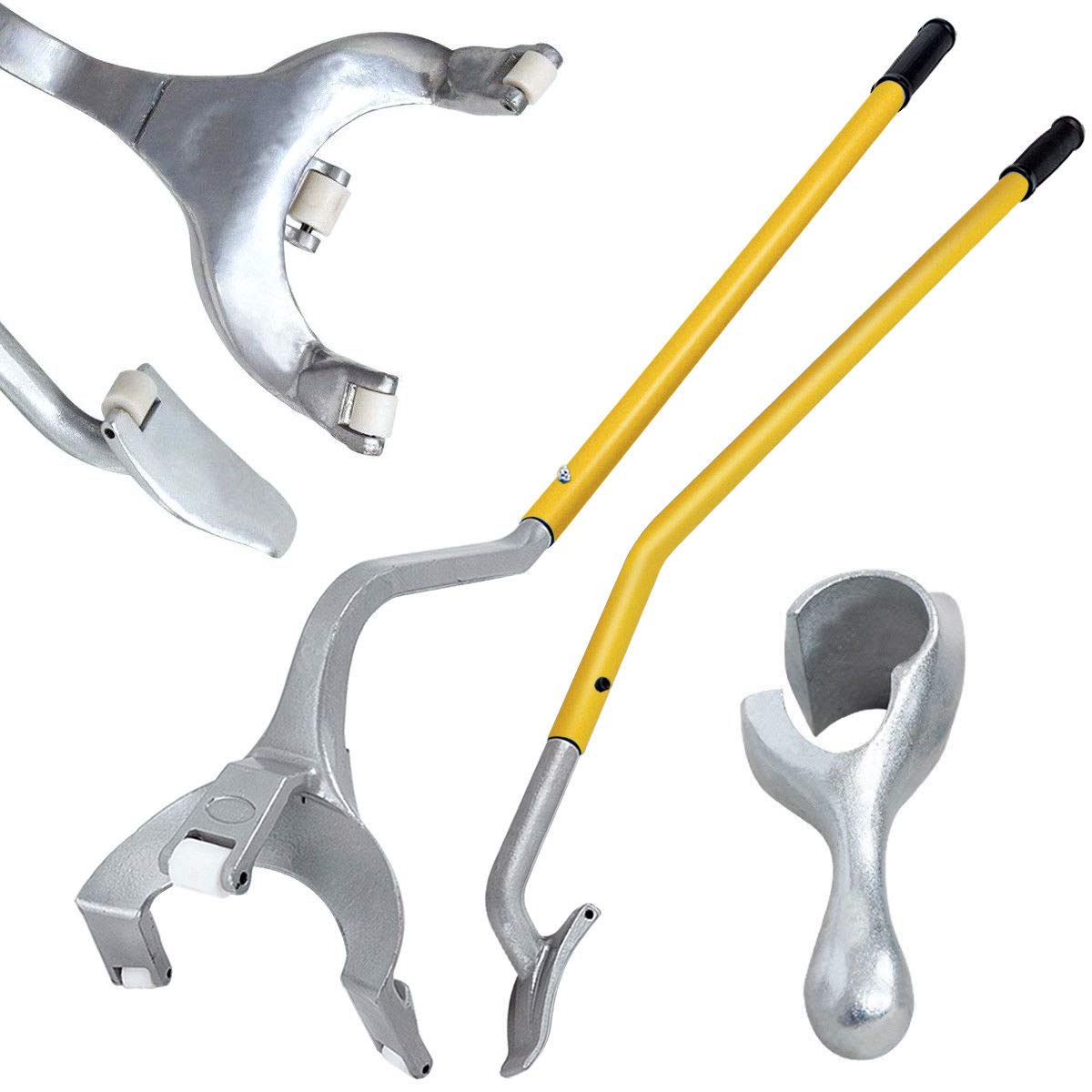 17.5" to 24" Tire Changer Mount Demount Removal Tool Tubeless Truck Bead (Yellow)