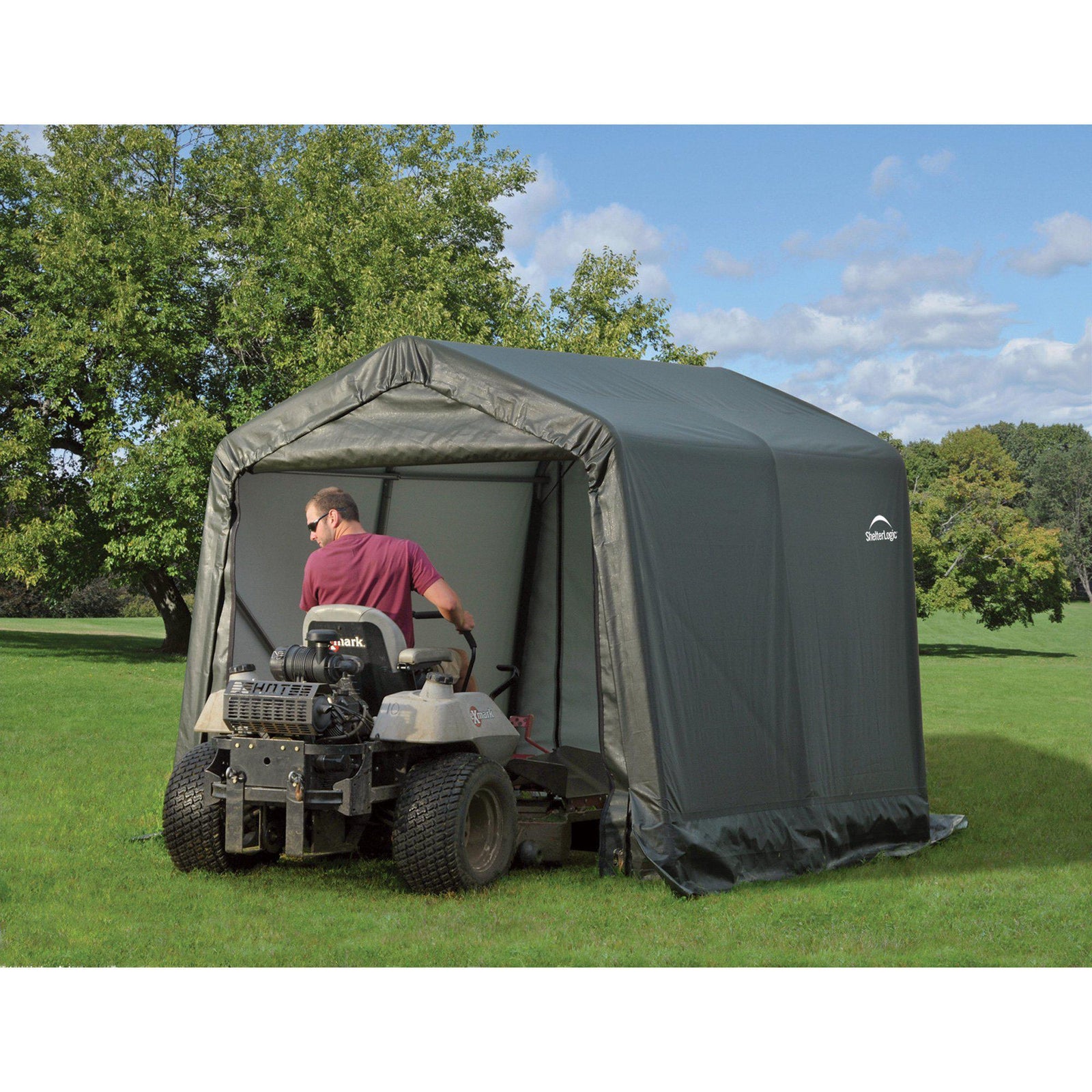 ShelterLogic 8'x12'x8' Peak Style Shelter in Green