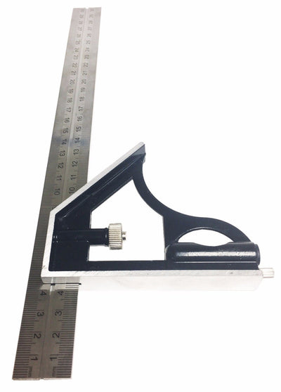 12" Multipurpose Combination Square w/ Angle finder Ruler Straight Edge Combo sae/mm