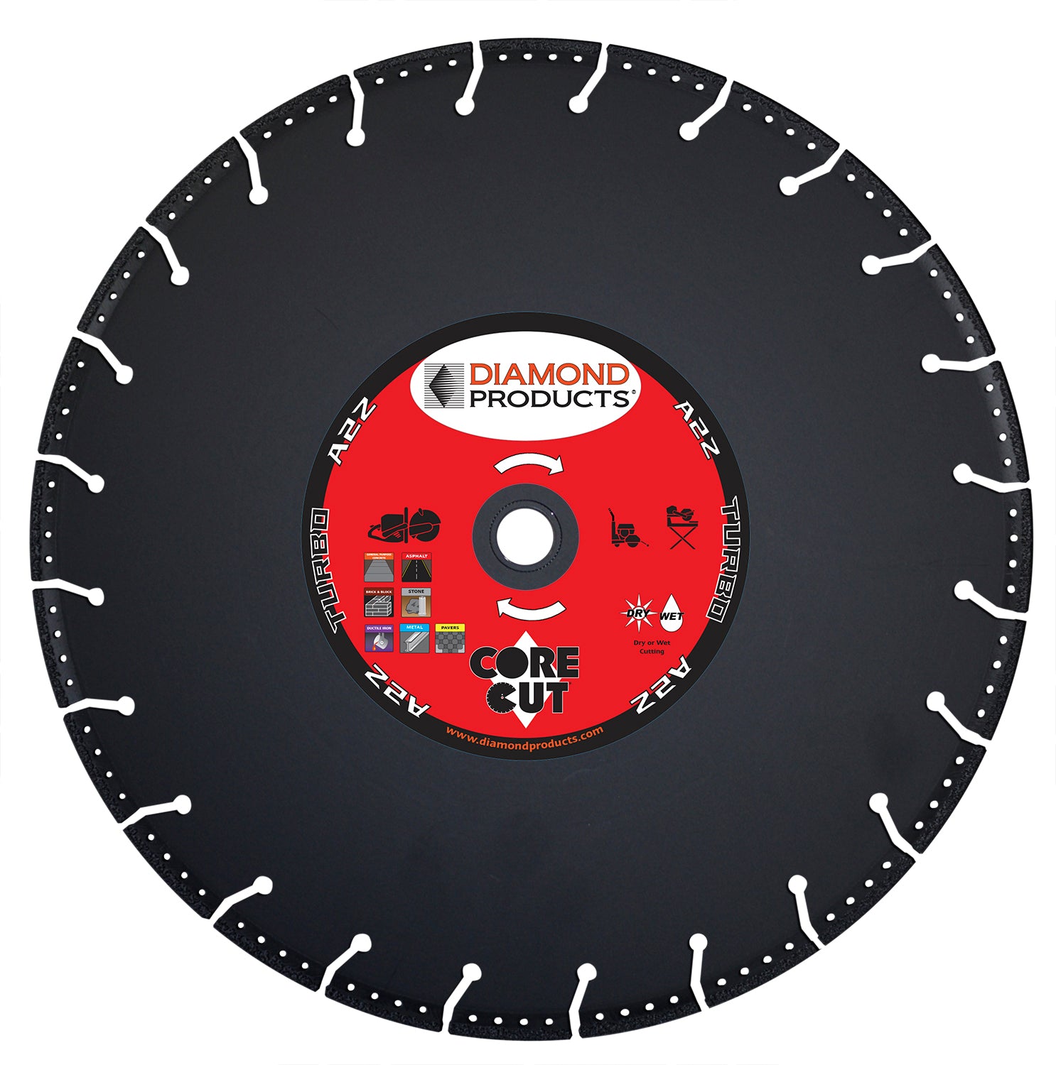16" x .125 x 1" A2Z Vacuum Bonded High Speed Blade