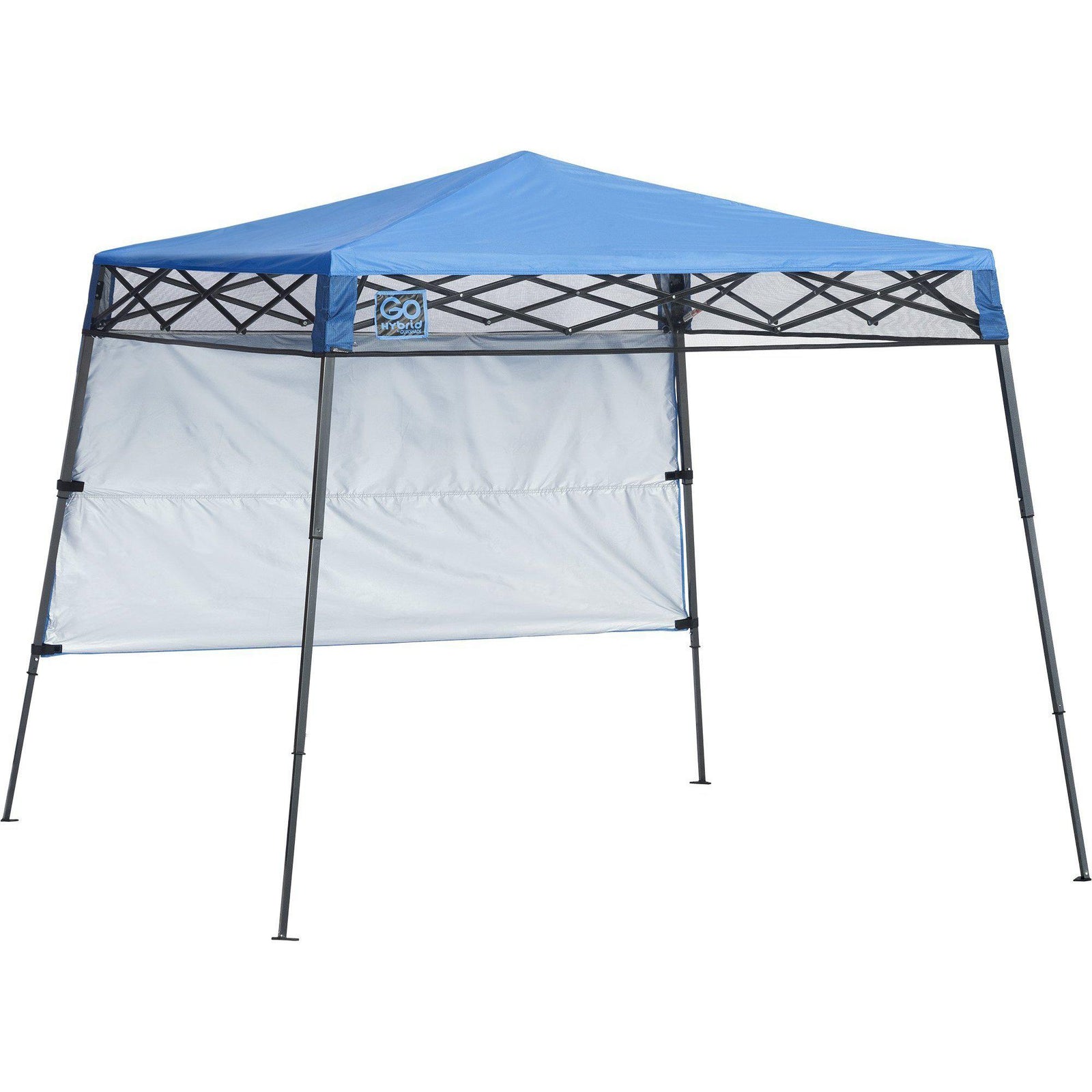 Quik Shade GO Hybrid Compact Slant Leg Backpack Canopy, Blue, 7 x 7-Foot