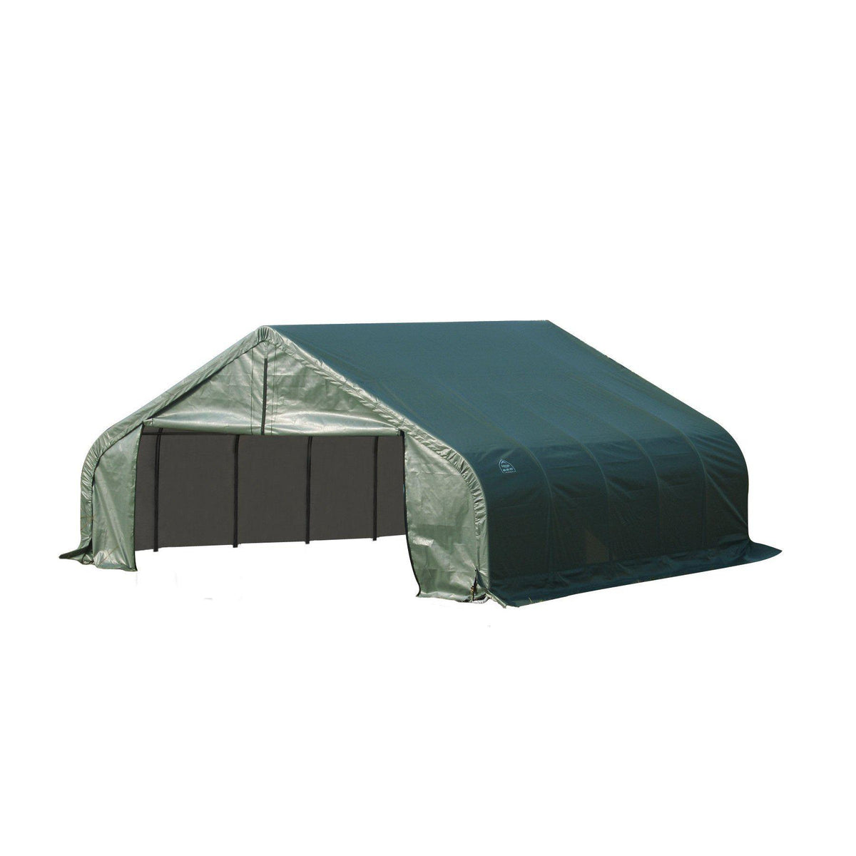 ShelterLogic Peak Style Vehicle Hangar W Grey or Green Cover (Green)
