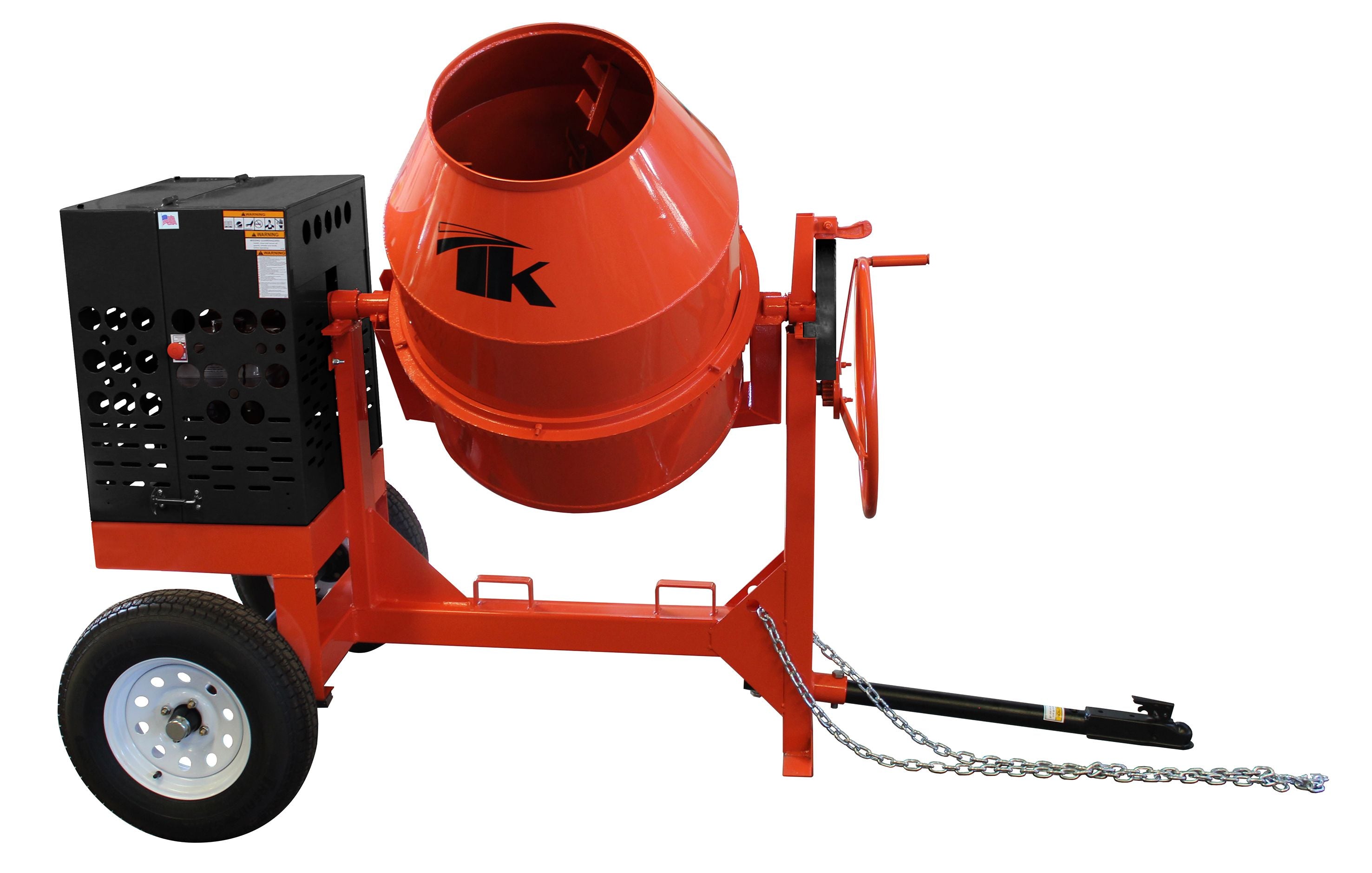 12 cu ft.0 Towable Steel Drum Concrete Cement Mortar Plaster Mixer W/ Honda