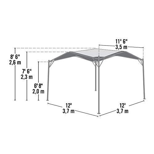 ShelterLogic Gazebo Series Monterey 12 x 12-Foot Easy Assembly Portable UV Protection Outdoor Canopy, Cream