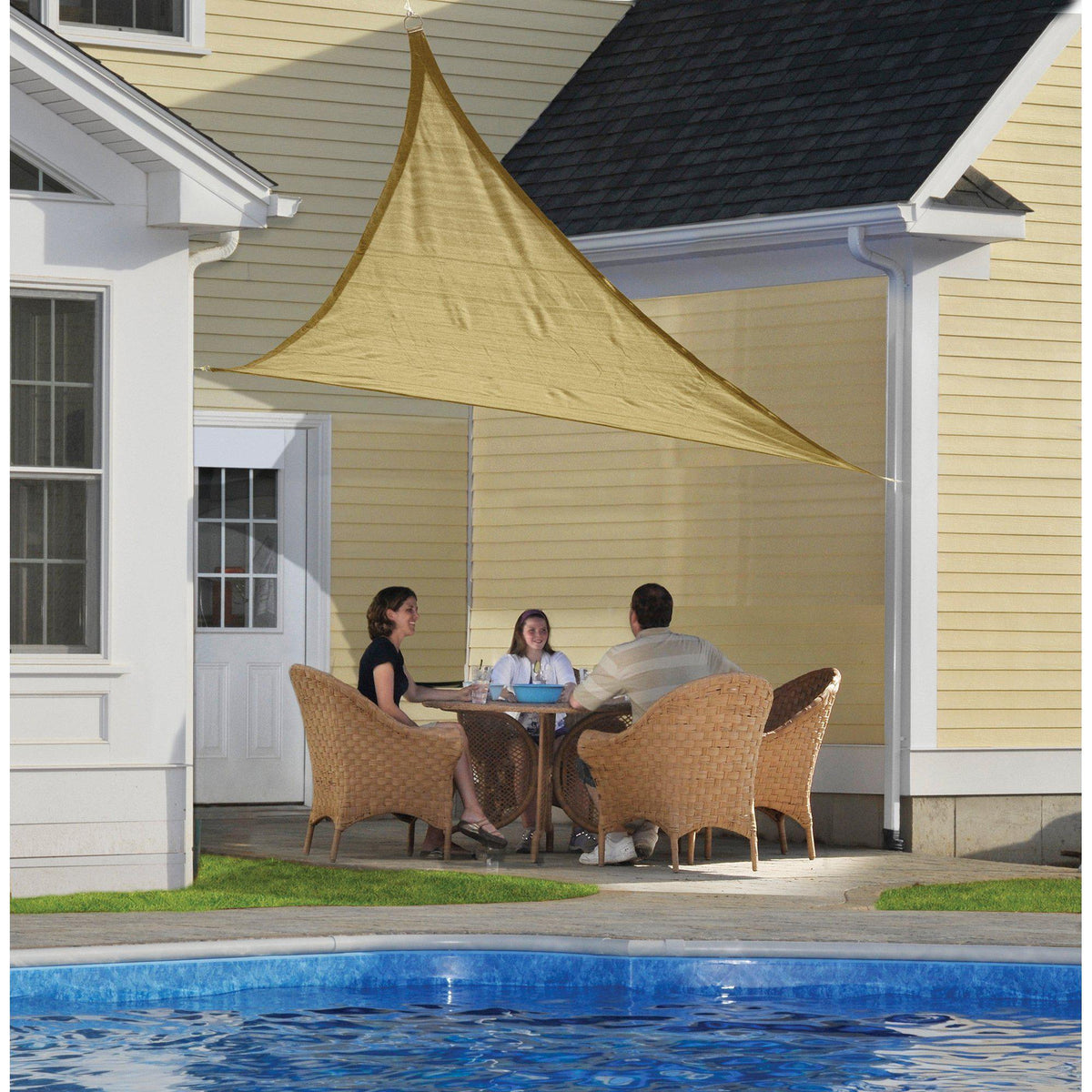 ShelterLogic Triangle Sun Shade Sail, Sand