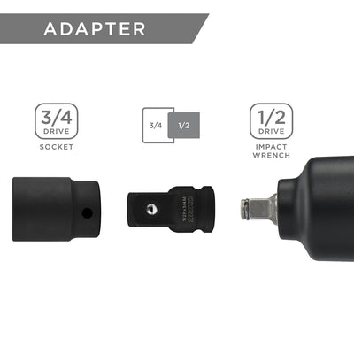 Impact Reducer & Adapter | 5pc Socket Wrench Set 1/4 3/8 1/2 Drive Air Ratchet