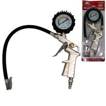 Pistol Grip Air Tire Inflator pump 12"  W/ Dial Gauge 0-10 Bar/0-140 Psi nozzle grip
