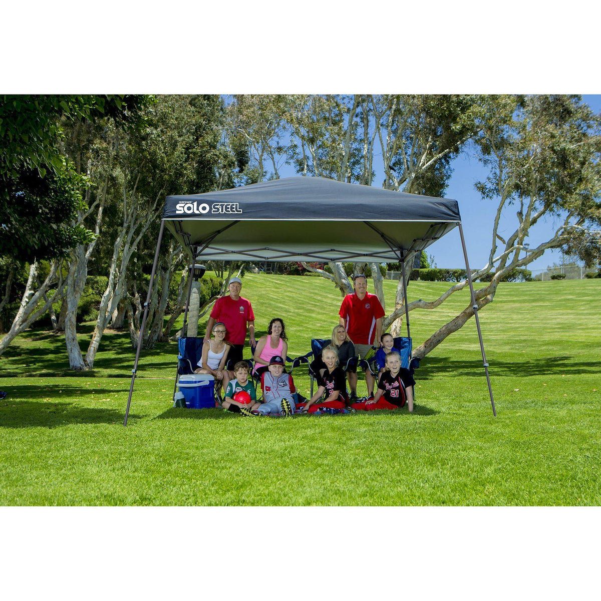 Quik Shade Solo Steel 11 x 11 ft. Slant Leg Canopy, Midnight Blue