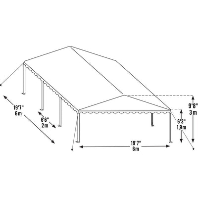 ShelterLogic Party Tent, Green/White, 20 x 20 ft.