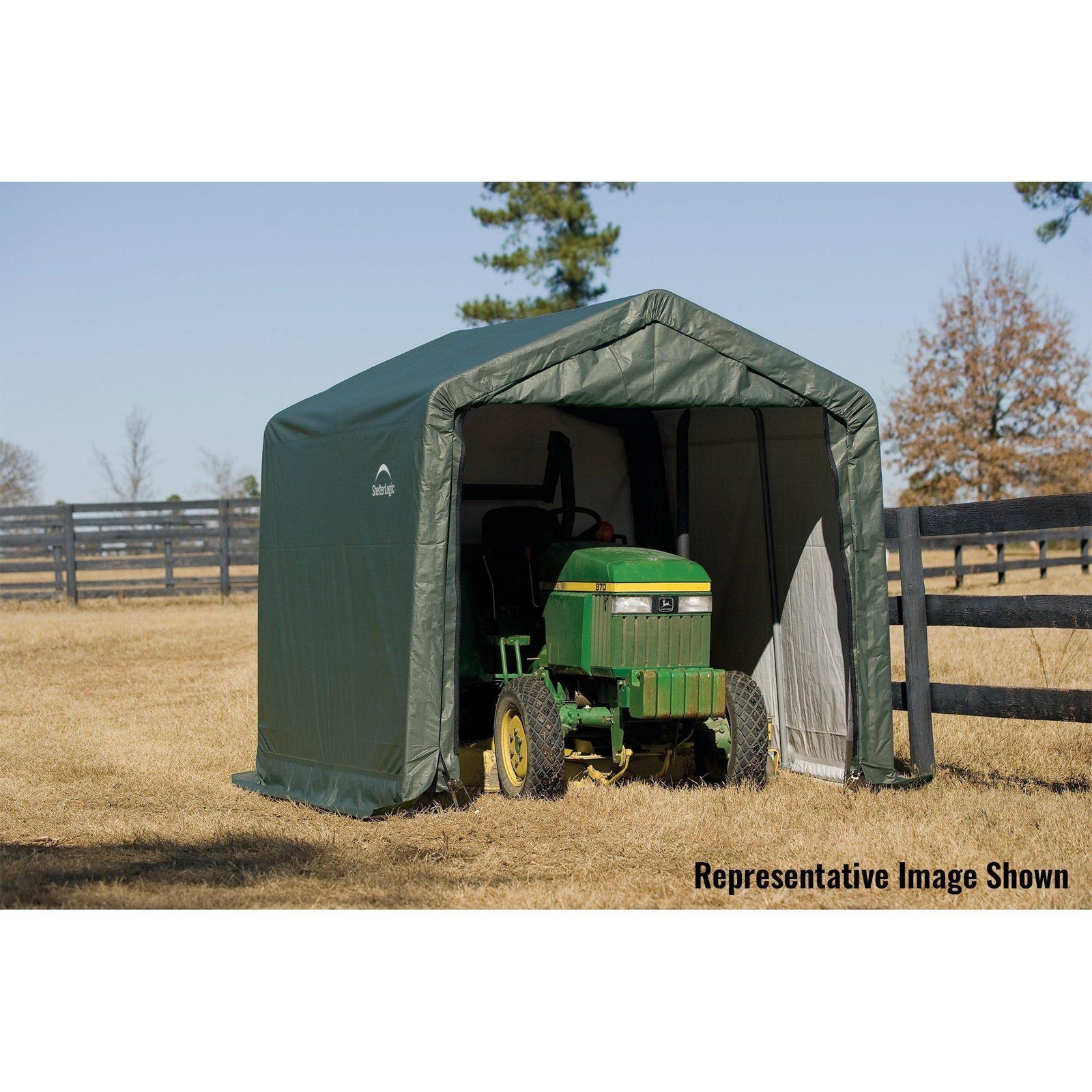 ShelterLogic 72804 Green 10'x8'x8' Peak Style Shelter