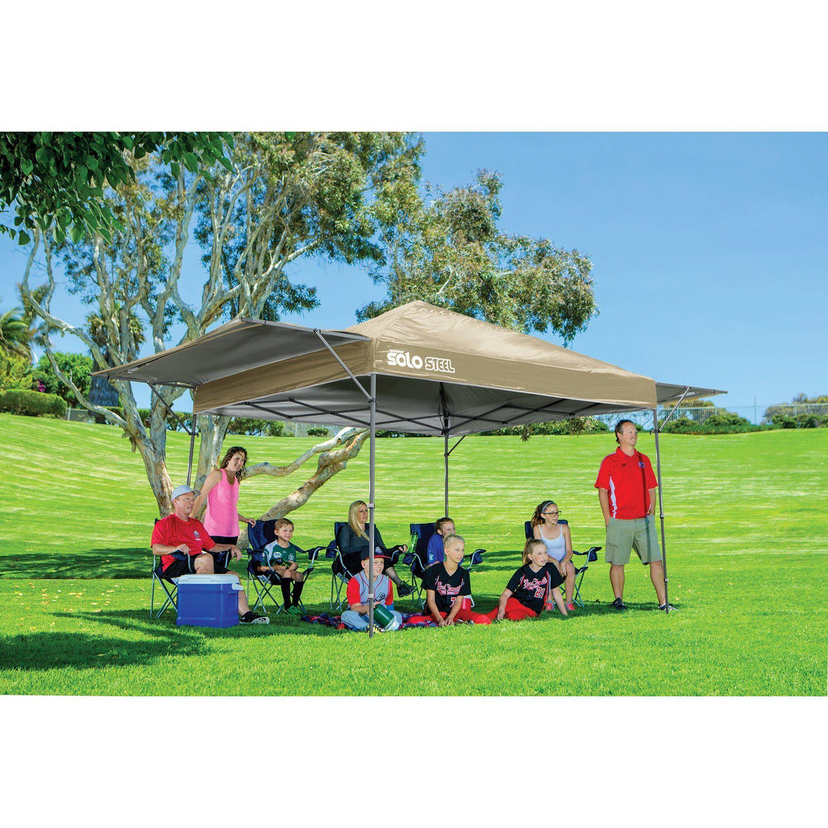 Quik Shade Solo Steel 10 x 17 ft. Straight Leg Canopy, Khaki