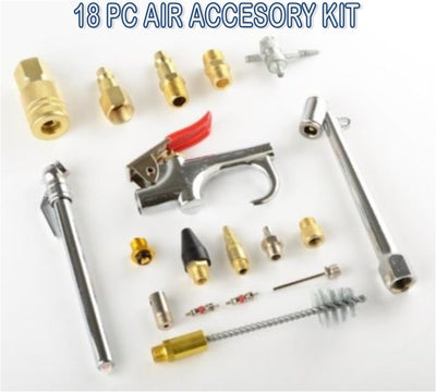 Air Accessory with Blow Gun Tool Set Kit 18 pc Brass  ANSI