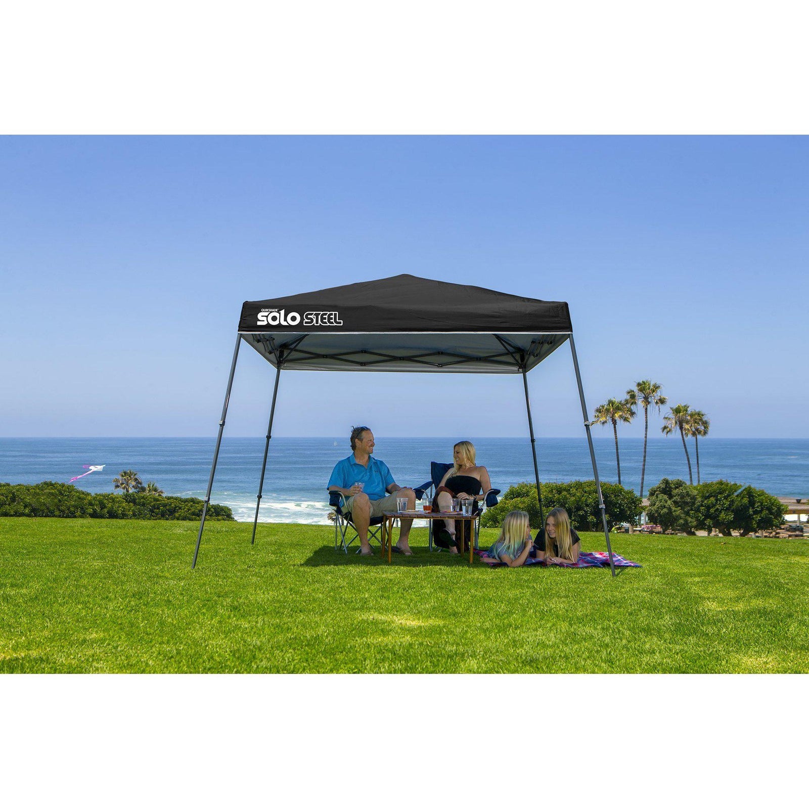 Quik Shade Solo Steel 10 x 10 ft. Slant Leg Canopy, Black