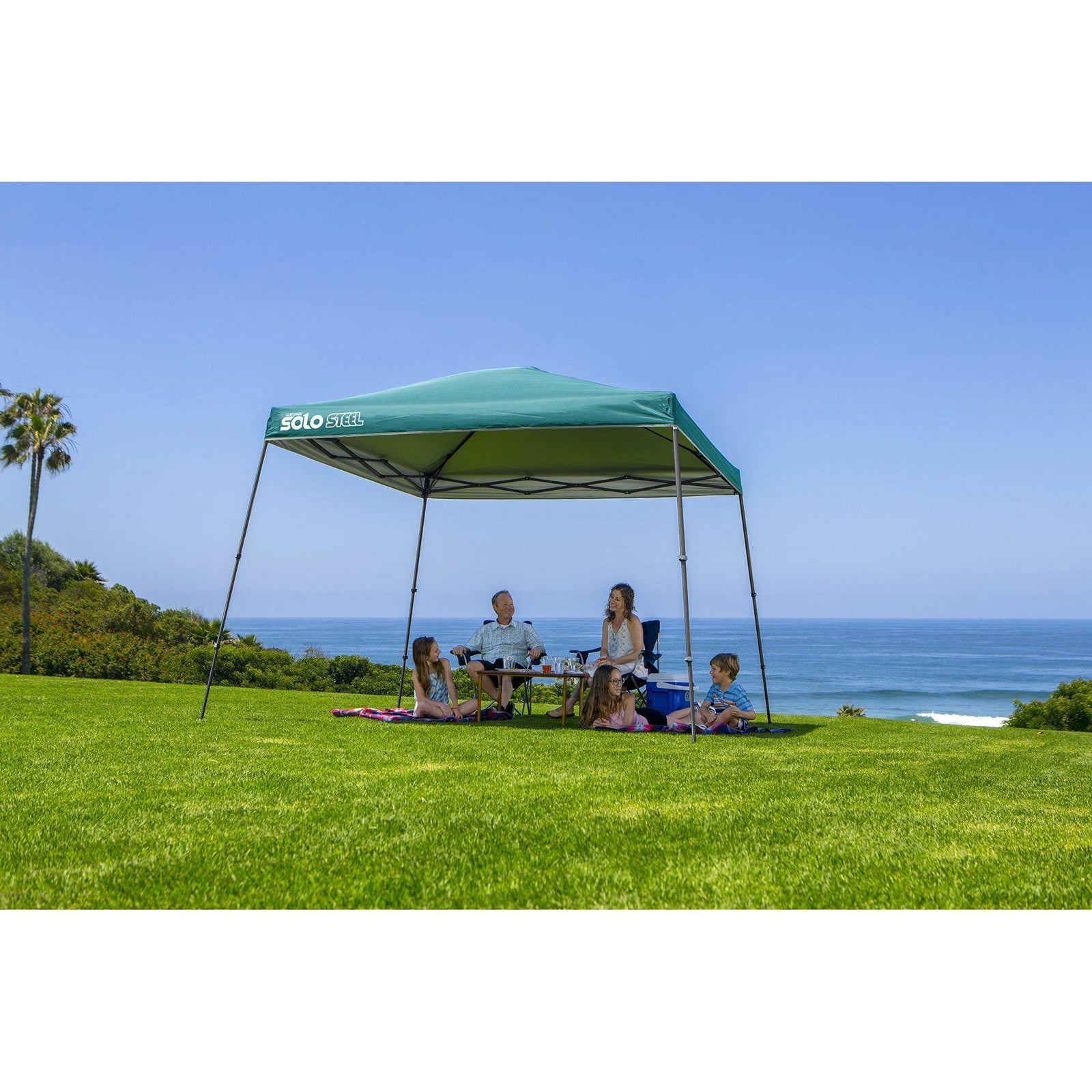 Quik Shade Solo Steel 11 x 11 ft. Slant Leg Canopy, Turquoise