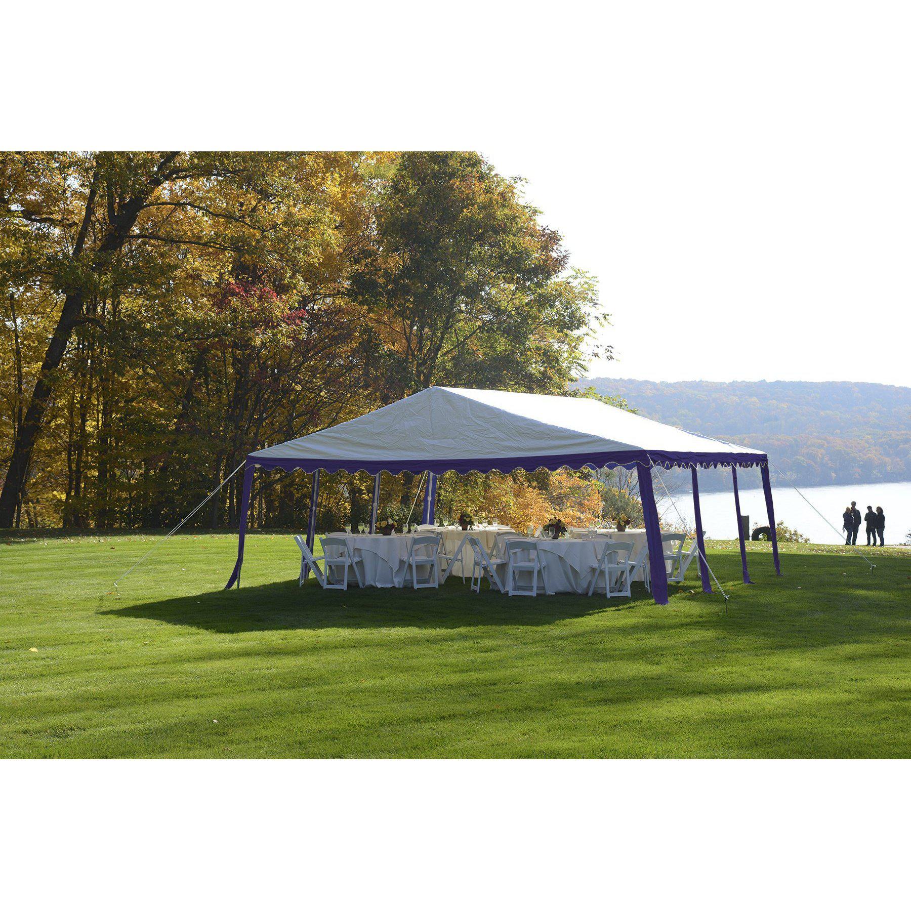 ShelterLogic Party Tent, Blue/White, 20 x 20 ft.