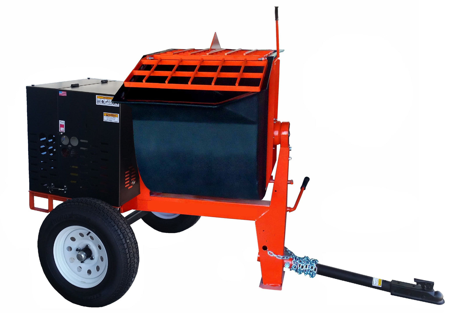 6 cu ft.0 Towable Polyurethane Drum Concrete Cement Mortar Plaster Mixer W/ 1