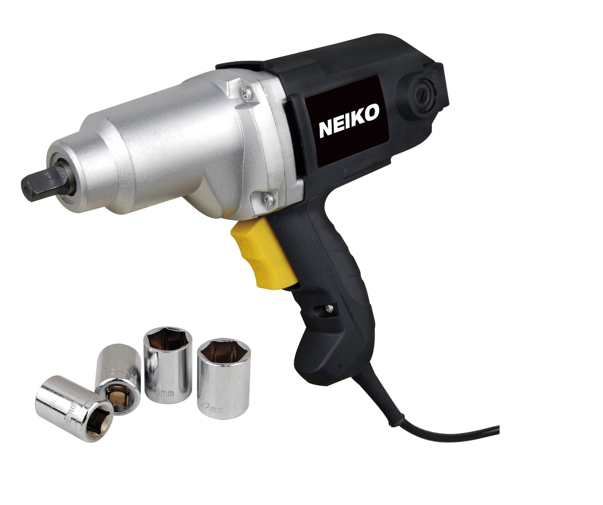 1/2-inch Electric Impact Wrench Kit with 4 Metric Sockets | 9mm-22mm