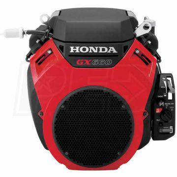 Honda GX660_ 688cc V-Twin OHV Electric Start Horizontal Engine, 17A Charging, Oil Alert, Control Box, 1-1/8" x 3-31/32" Crankshaft