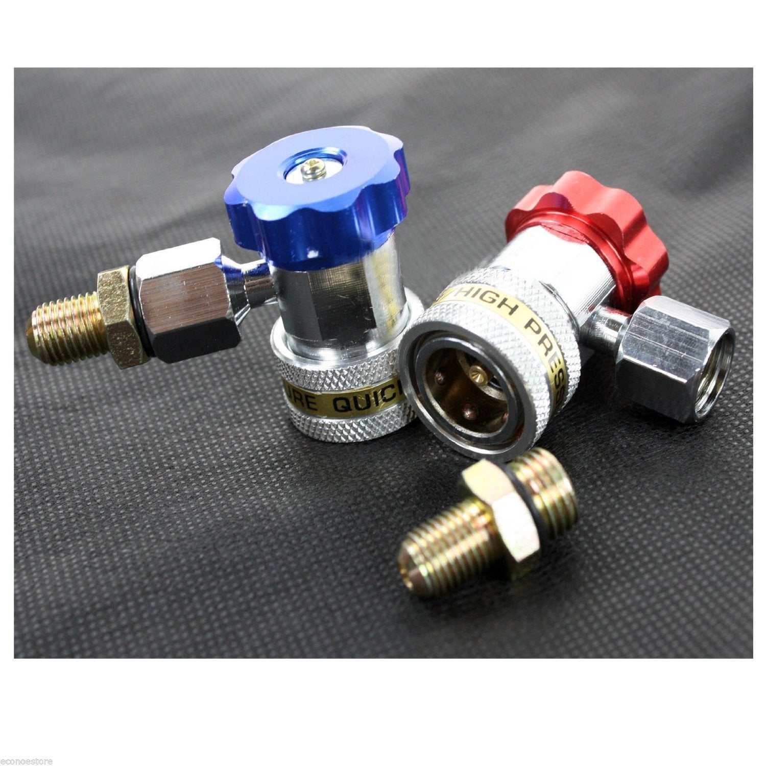 High/Low Adjustable AC R134a Quick Coupler Connector Adapter 1/4" HVAC