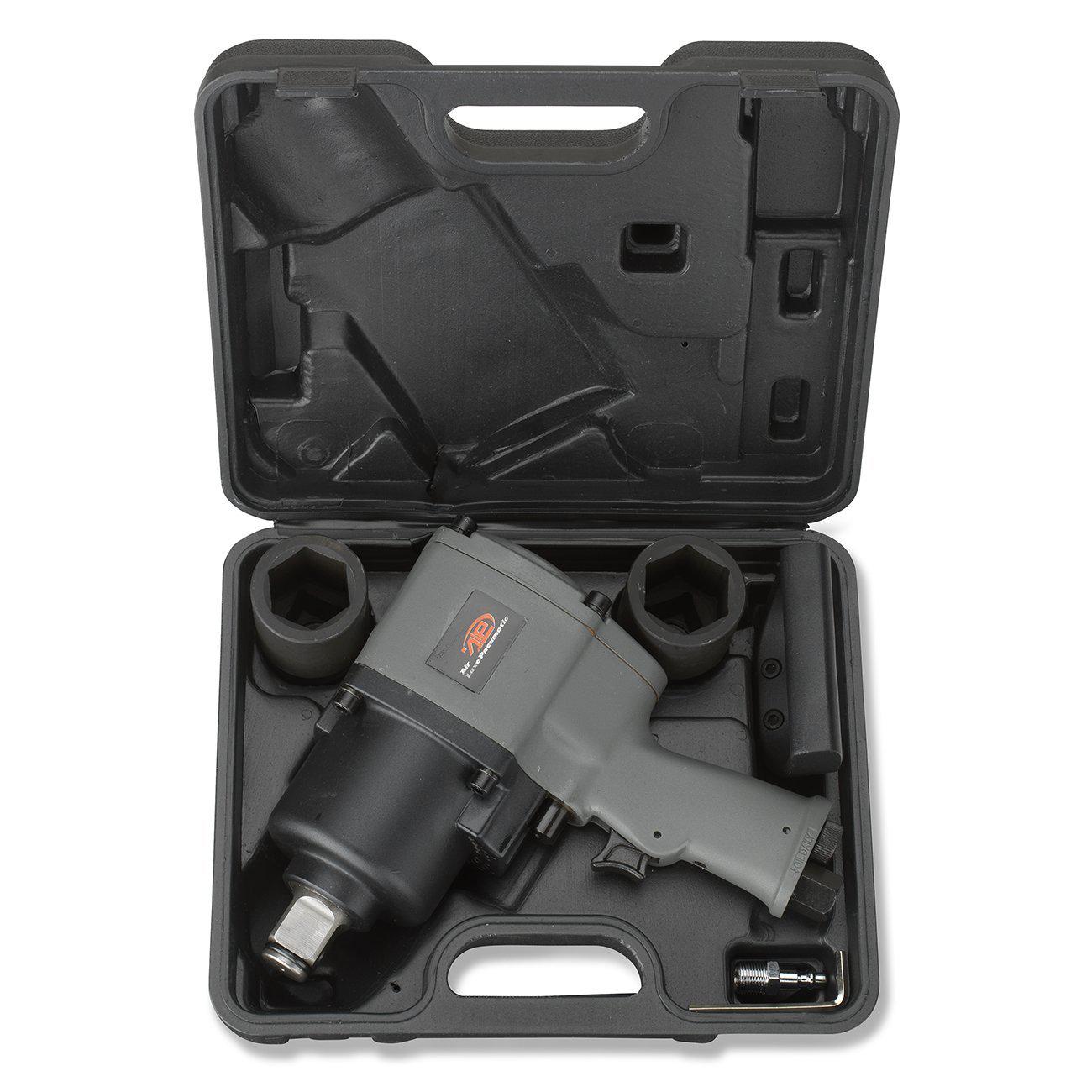 1" Inch Pneumatic Air Impact Wrench Twin Hammer Pistol Style 1,200ft/lb Torque