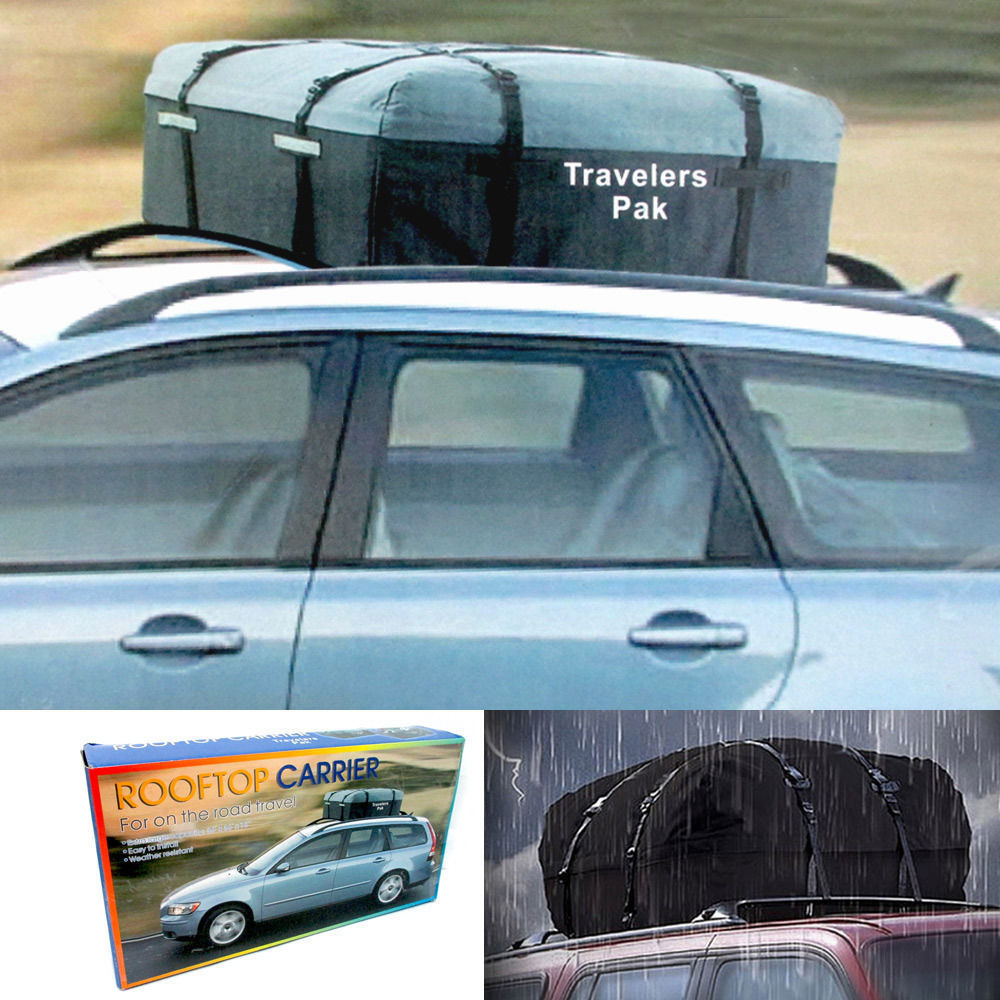 Car Van Suv Roof Top Cargo Rack Carrier Weather Resistant Soft Sided Travel Bag