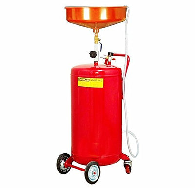 Portable Oil Drain Tank Container 20 Gallon Waste Air Operated Drainer Drainage Lift Auto